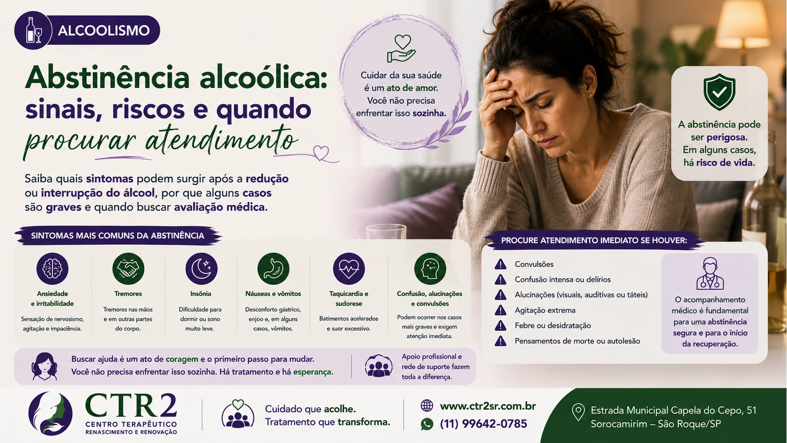 Profissional médico com estetoscópio, representando avaliação segura na abstinência alcoólica