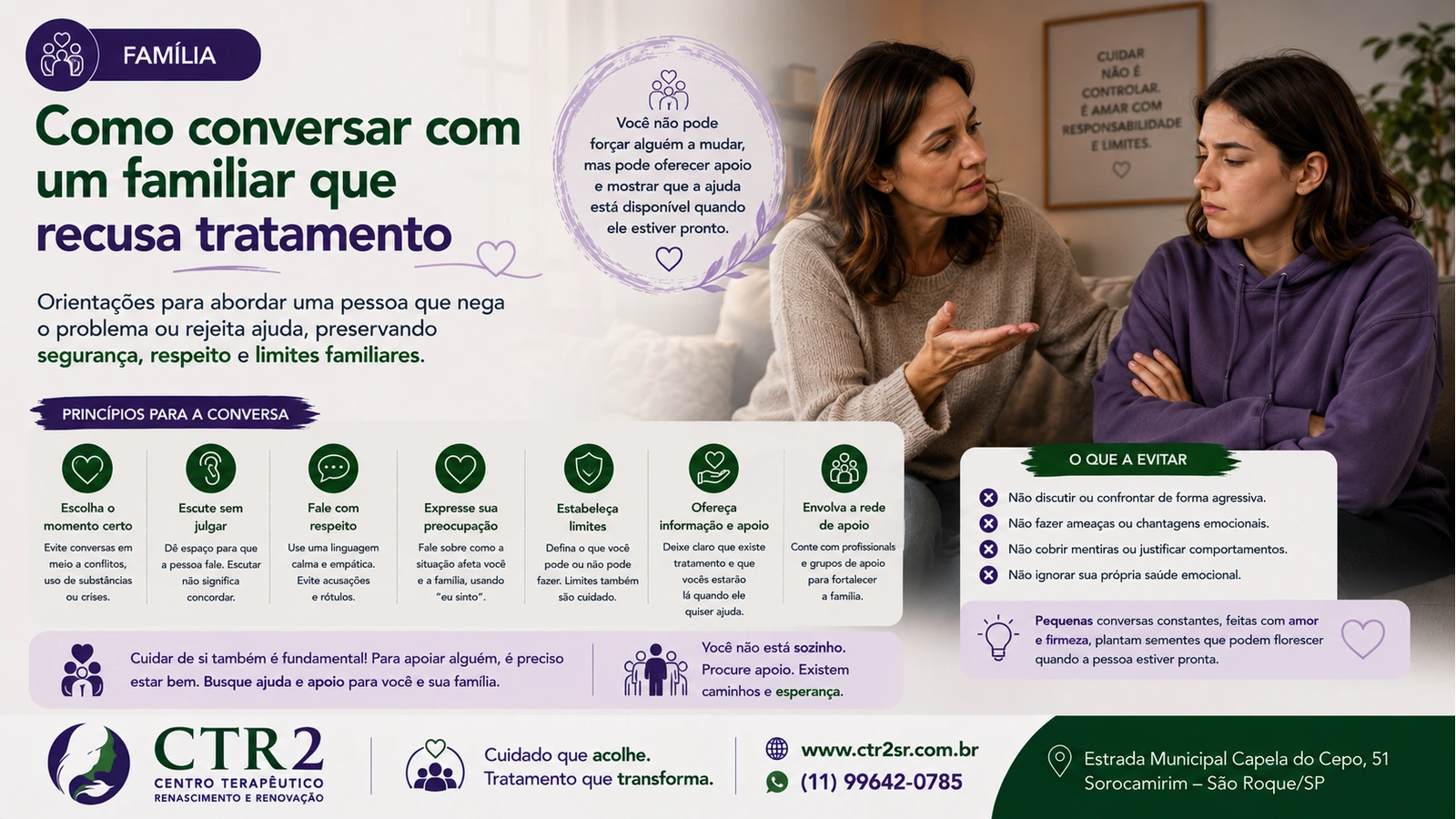 Pessoas reunidas com proximidade e respeito, simbolizando diálogo familiar