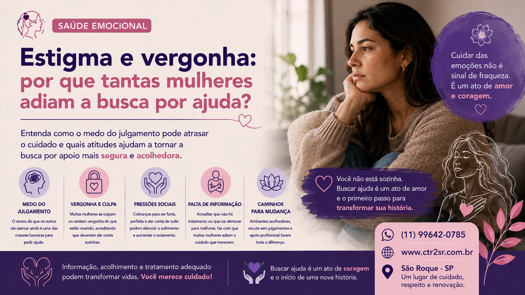 Estigma e vergonha: por que tantas mulheres adiam a busca por ajuda?