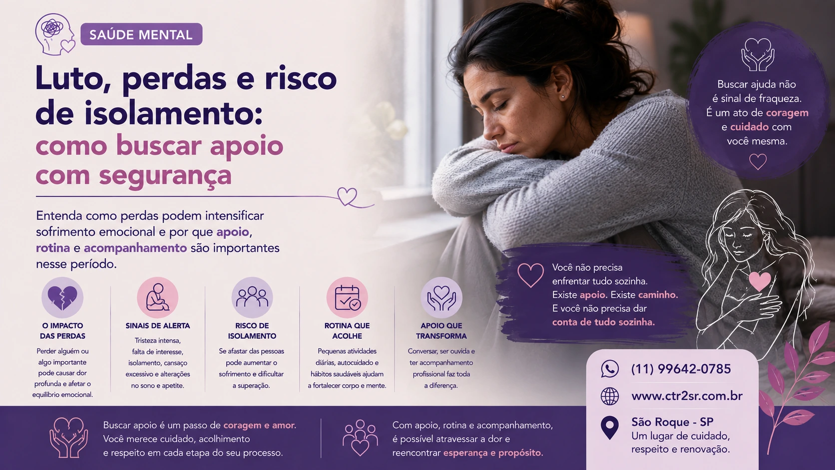 Luto, perdas e risco de isolamento: como buscar apoio com segurança