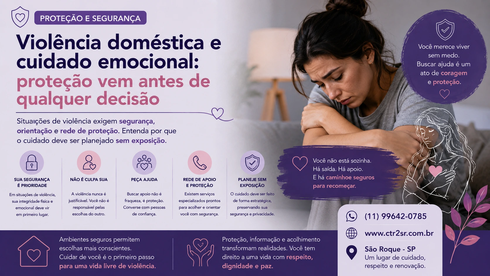 Violência doméstica e cuidado emocional: proteção vem antes de qualquer decisão