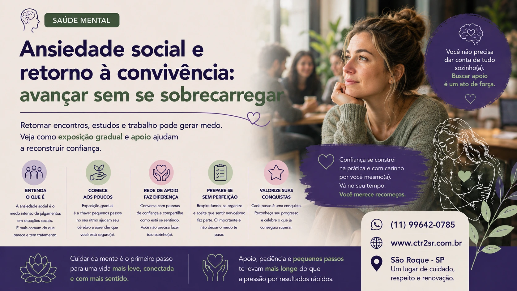 Ansiedade social e retorno à convivência: avançar sem se sobrecarregar