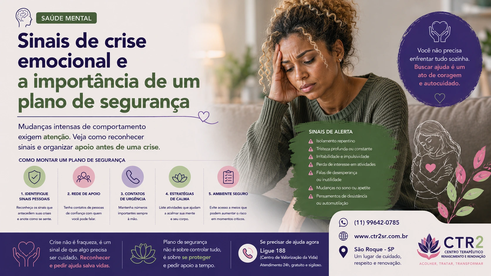 Sinais de crise emocional e a importância de um plano de segurança