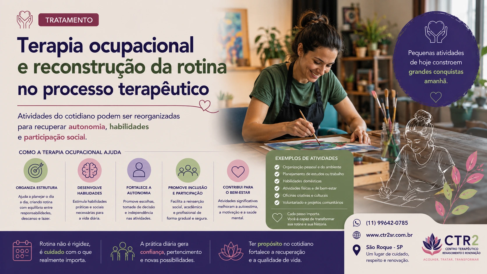 Terapia ocupacional e reconstrução da rotina no processo terapêutico