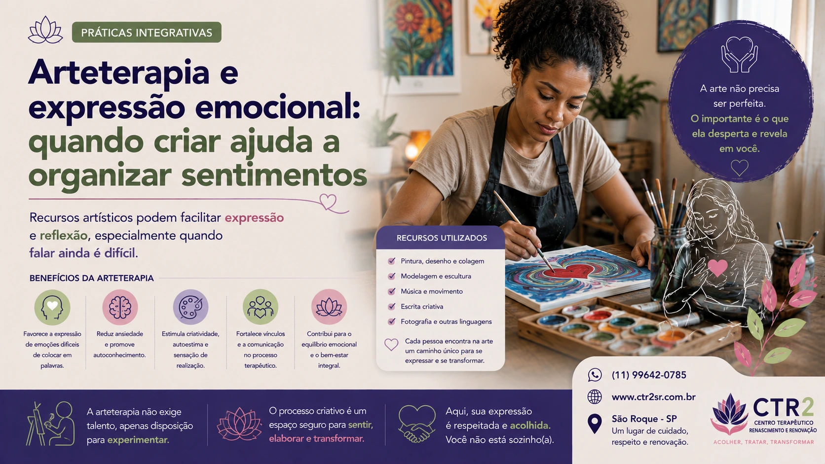 Arteterapia e expressão emocional: quando criar ajuda a organizar sentimentos