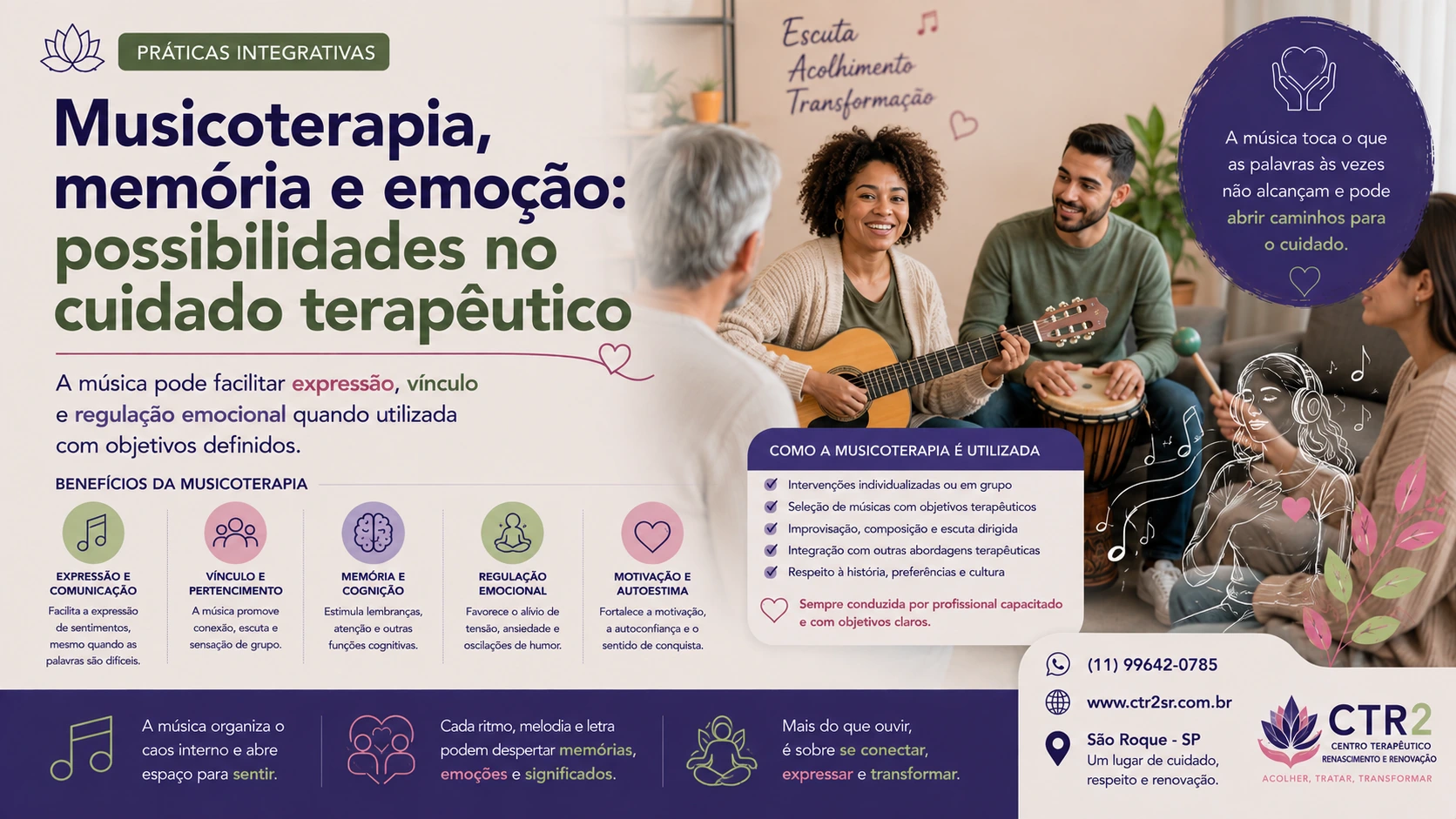 Musicoterapia, memória e emoção: possibilidades no cuidado terapêutico