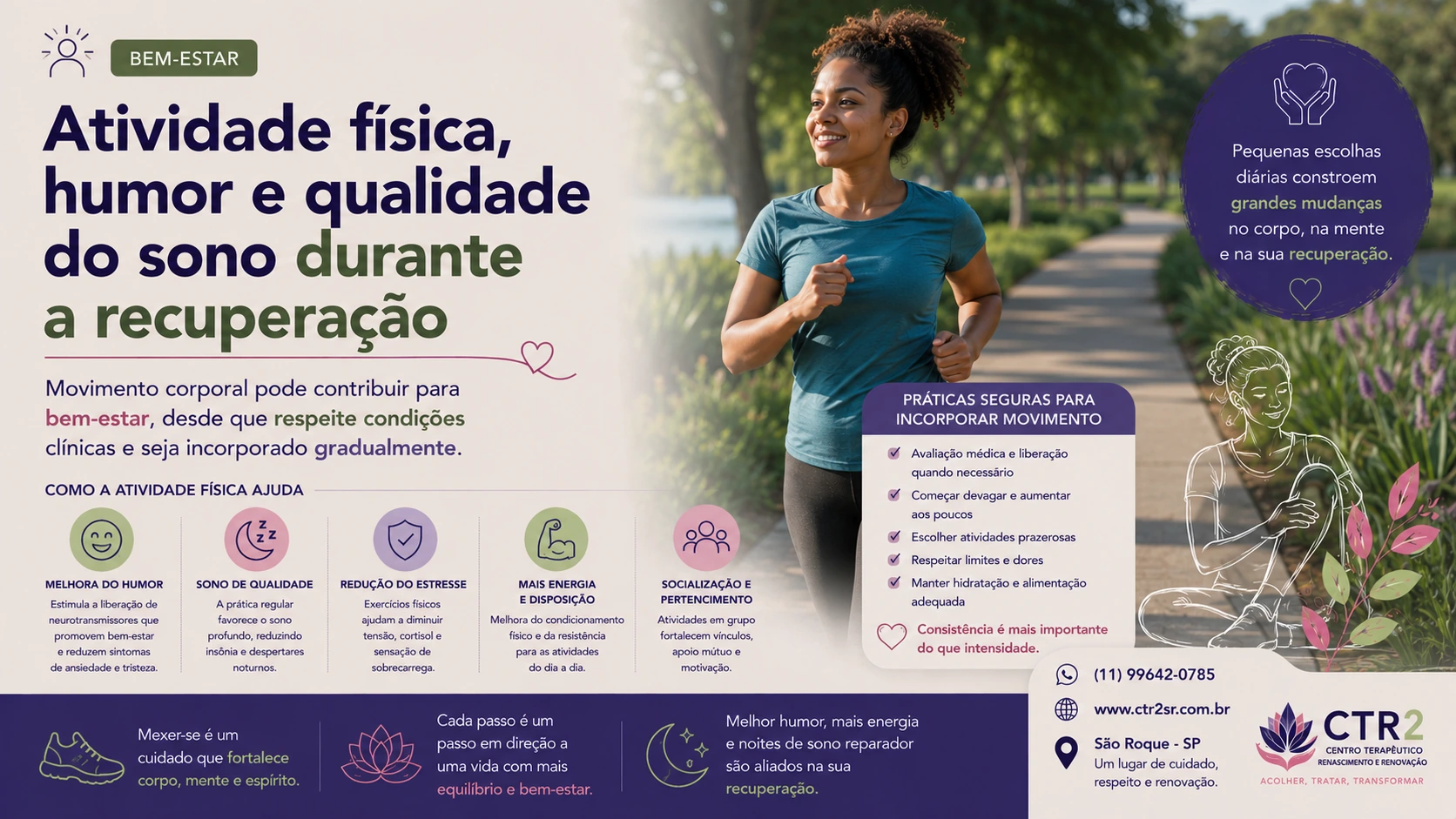 Atividade física, humor e qualidade do sono durante a recuperação