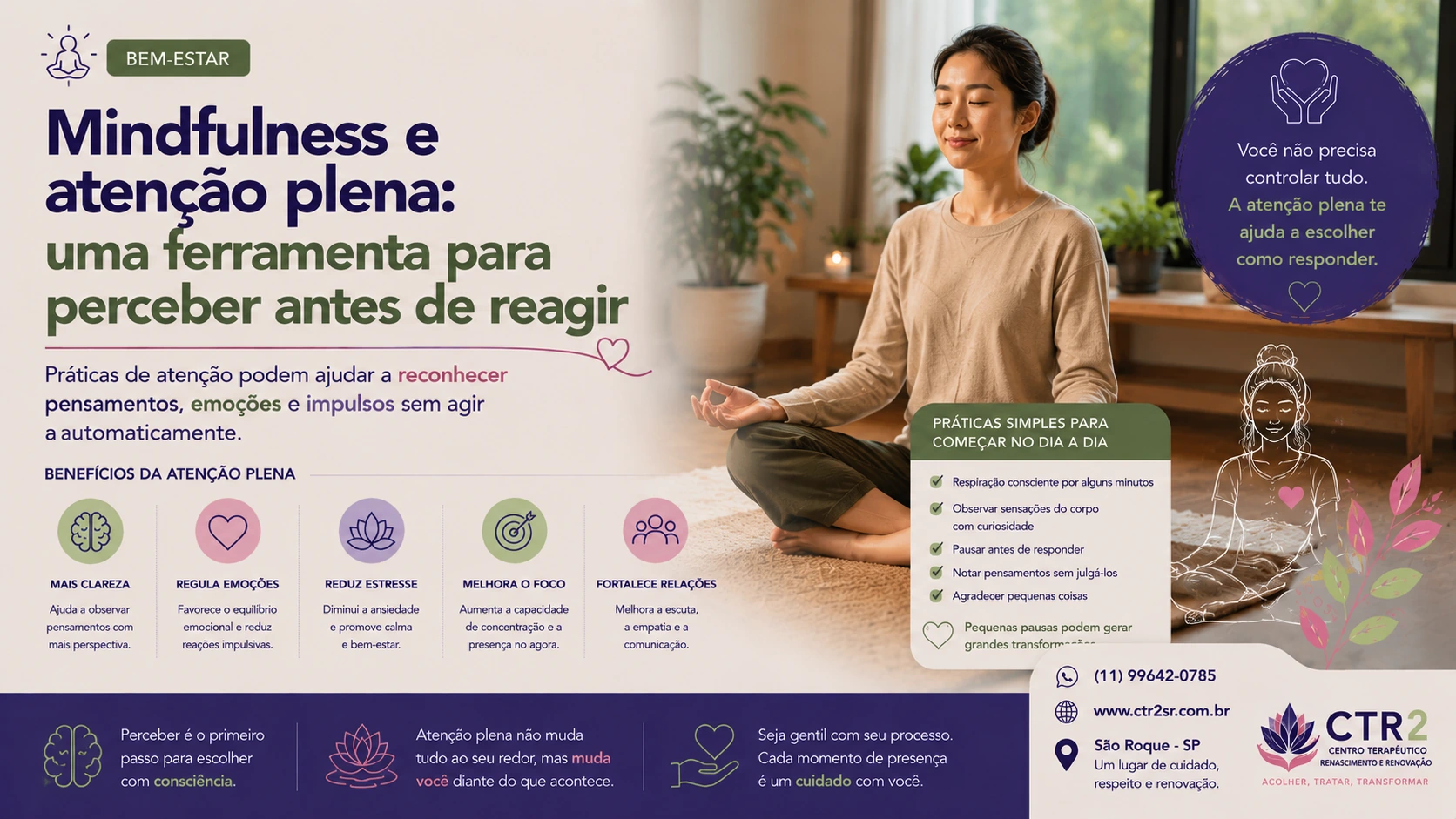 Mindfulness e atenção plena: uma ferramenta para perceber antes de reagir