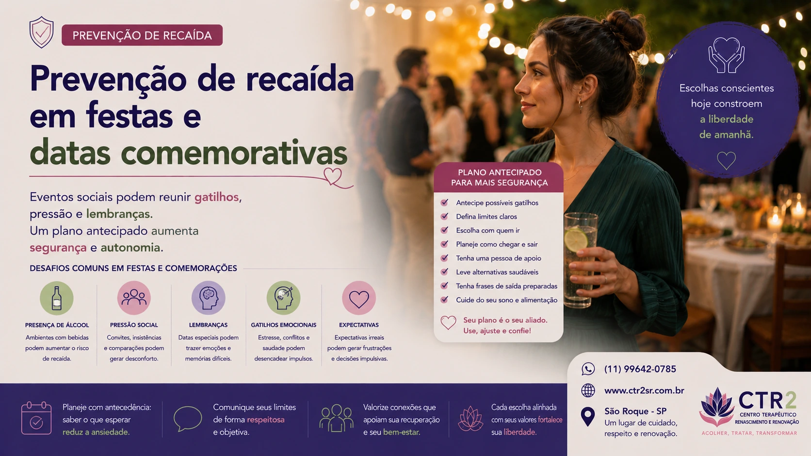 Prevenção de recaída em festas e datas comemorativas