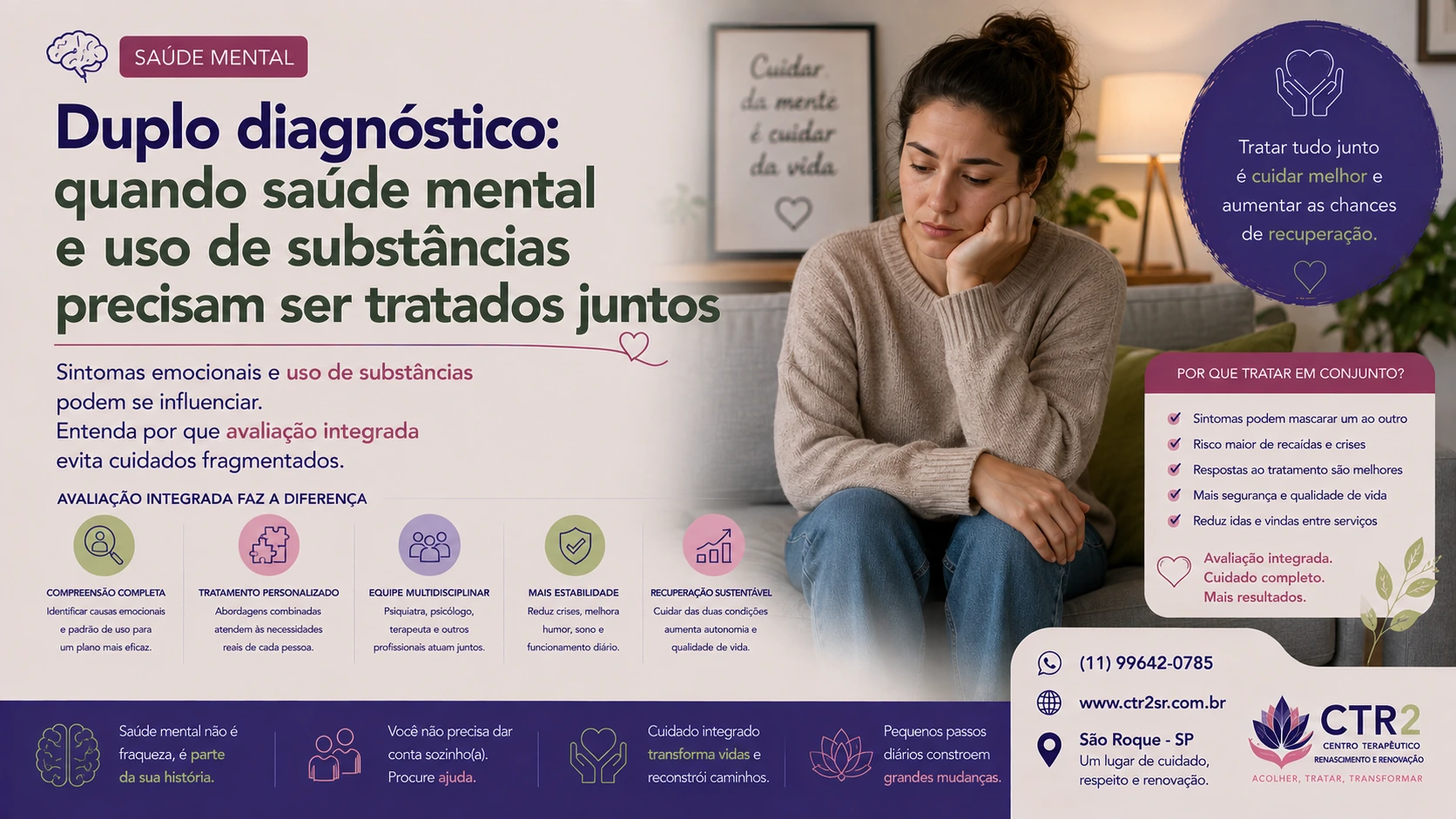 Duplo diagnóstico: quando saúde mental e uso de substâncias precisam ser tratados juntos