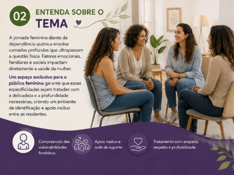Entenda o cuidado feminino na dependência química
